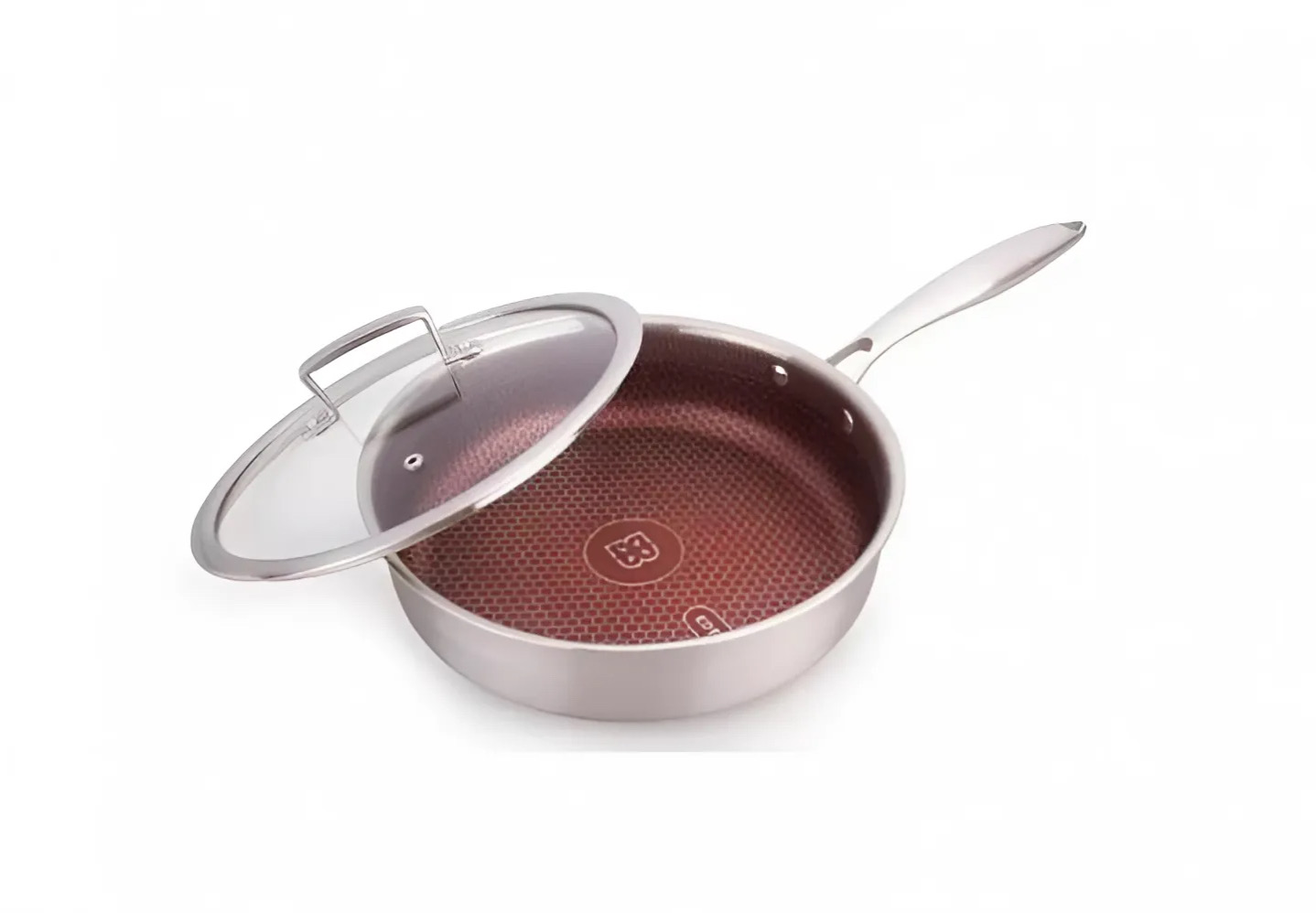 Сковорідка глибока з кришкою н/ж 24x7 см