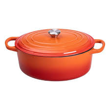 Кокотниця чавунна з емальованим покриттям 3 л, помаранчевий