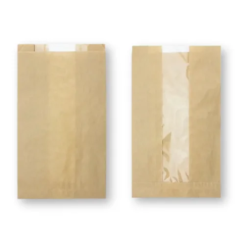 Пакет з поліпропіленовим вікном 210*300*60 крафт (1000)