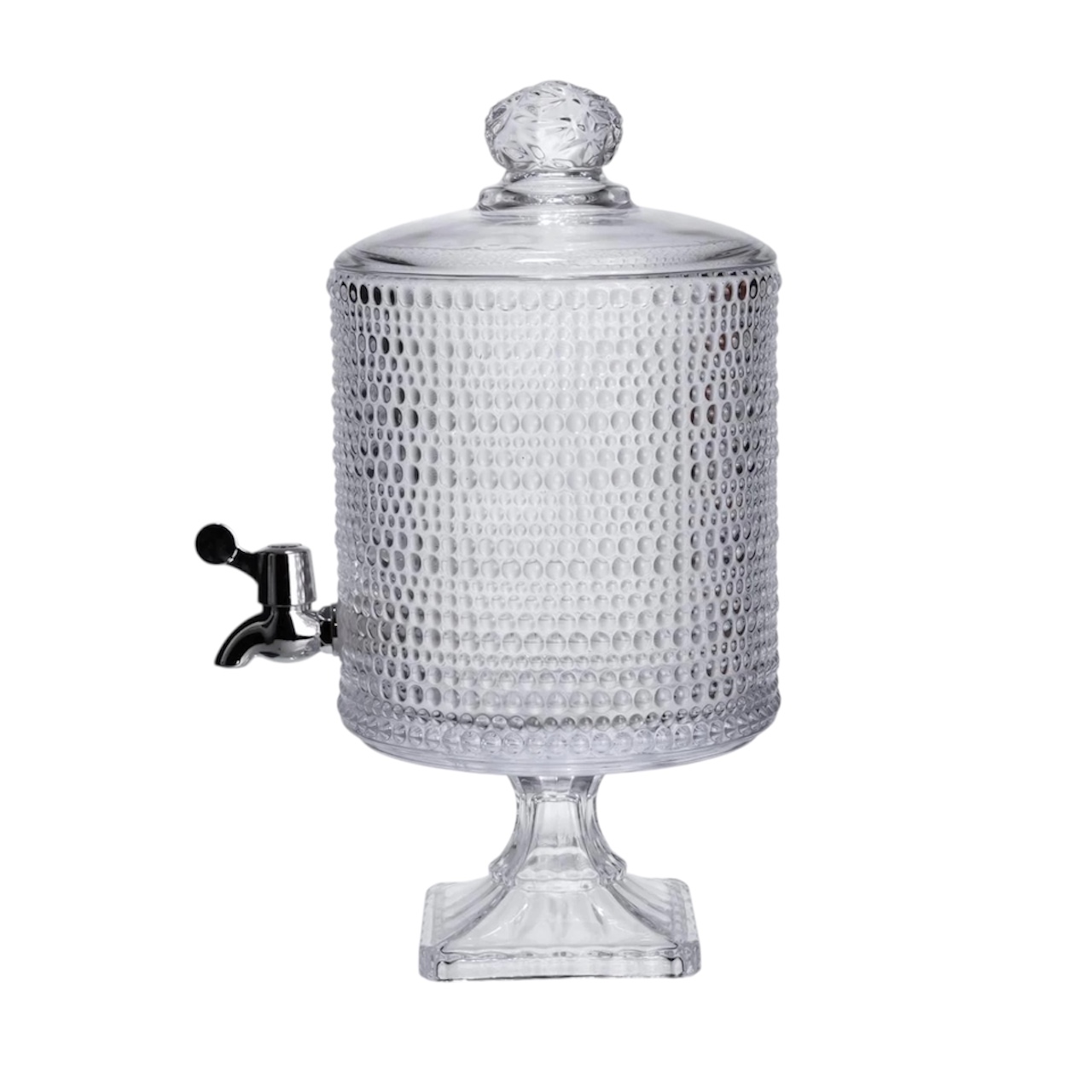 Лимонадниця з краном на ніжці 4.5 л, 39 см із товстого скла