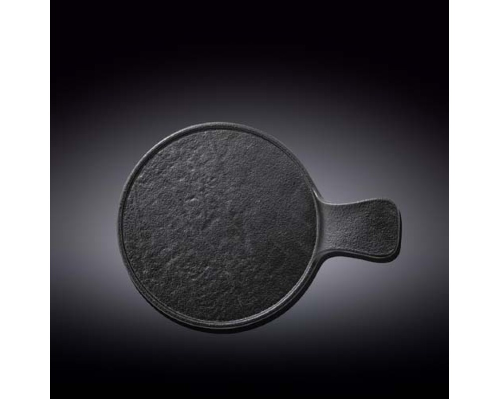 Wilmax.Slatestone.Black.Блюдо кругле для подачі з ручкою 30,5х21,5см