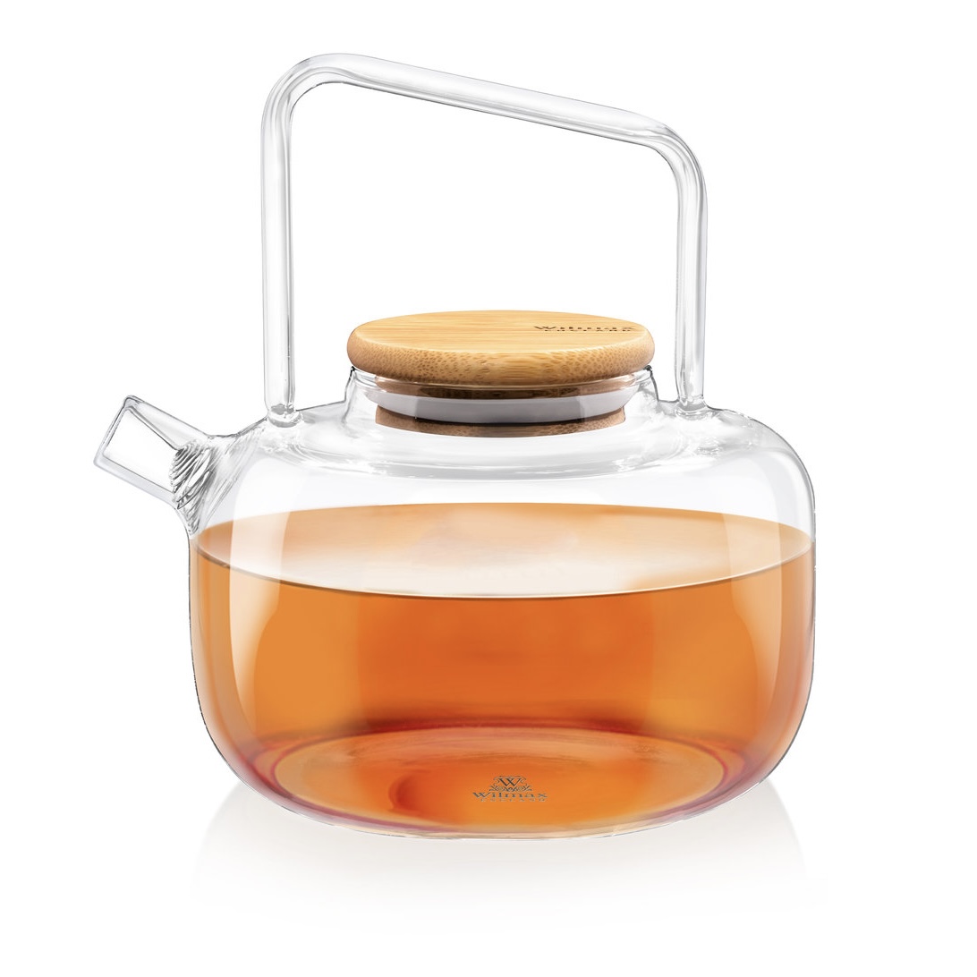 Чайник з бамбуковою кришкою Wilmax Thermo 1000 мл