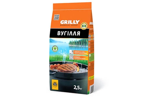 Вугілля деревне 2,5 кг GRILLY