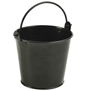 Відро чорне з оцинкованої сталі 10*9см 500мл GenWare