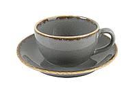 Чашка чайна 200 мл з блюдцем 160 мм в Seasons Dark Gray