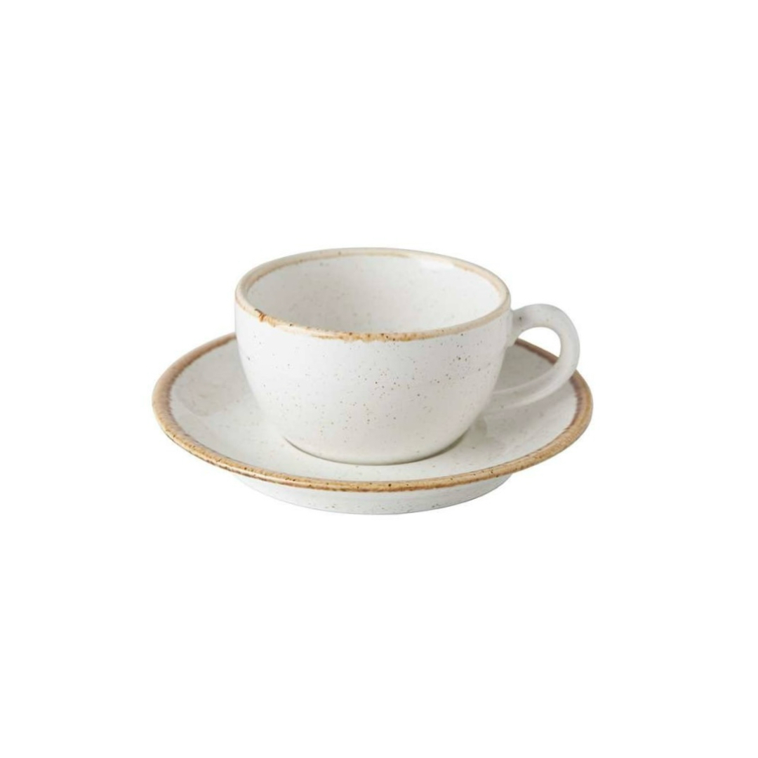 Чашка з блюдцем Porland Seasons Beige 200 мл 16 см