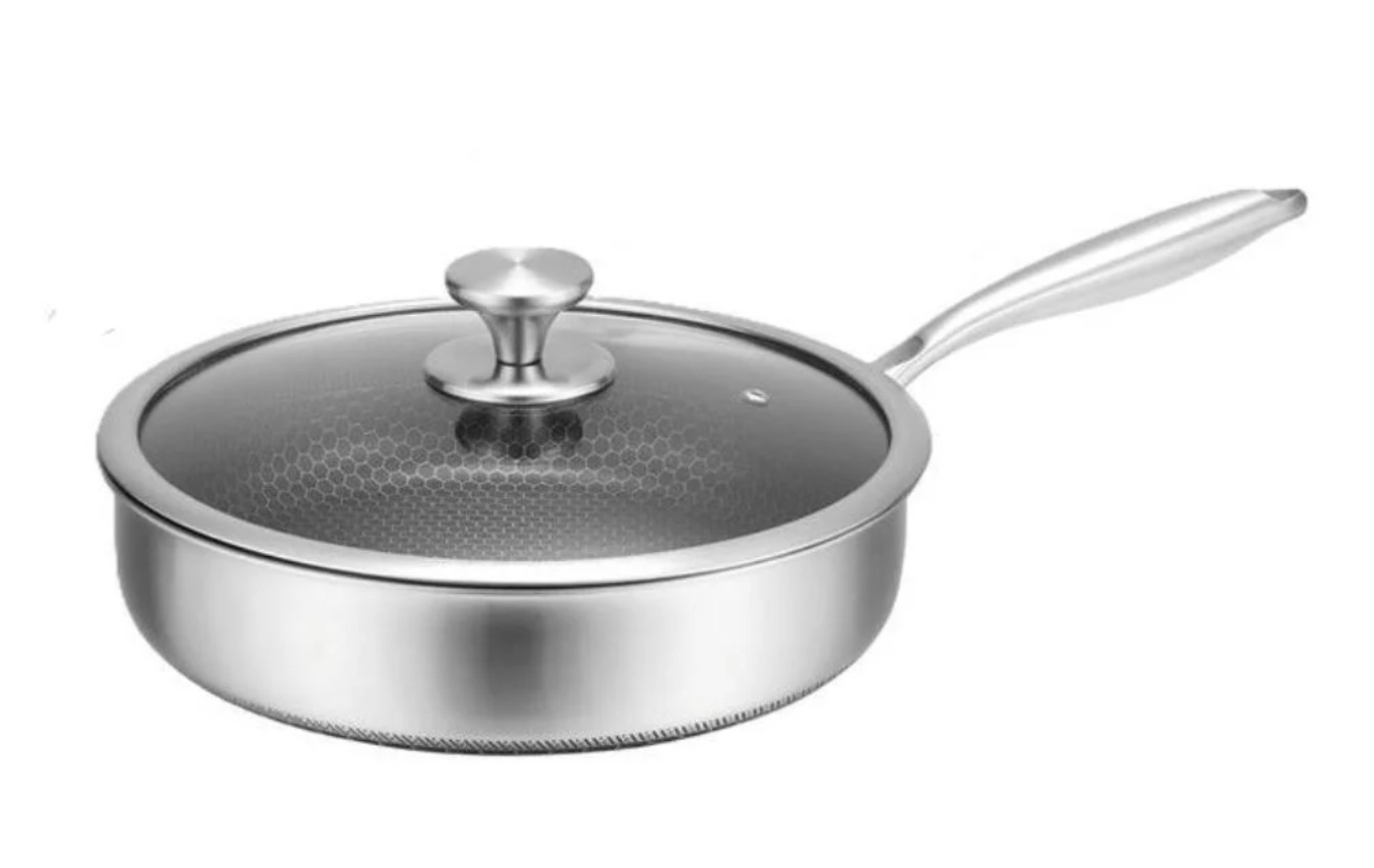 Сковорідка глибока з кришкою н/ж 28 см