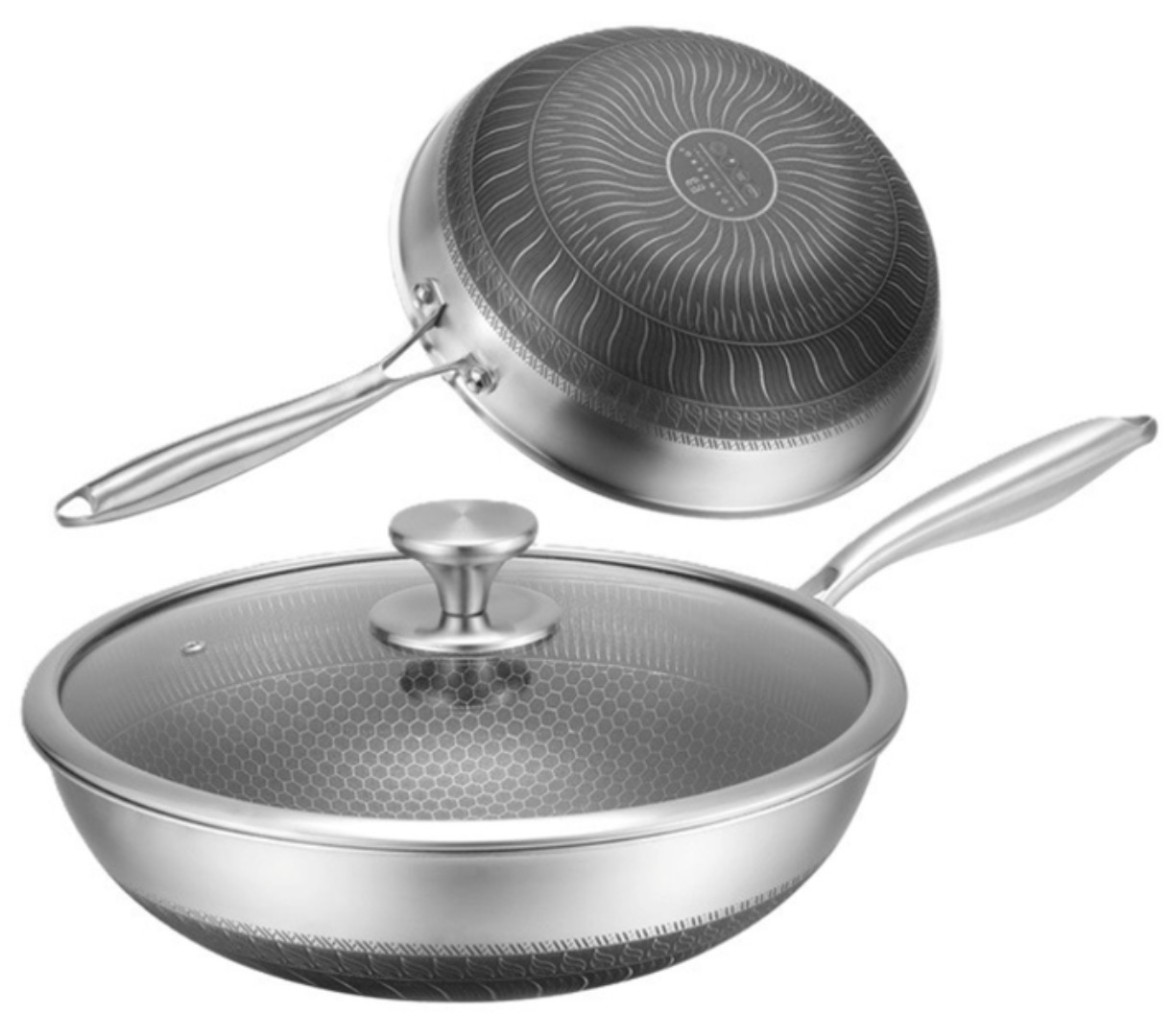 Сковорідка WOK з кришкою н/ж 32 см