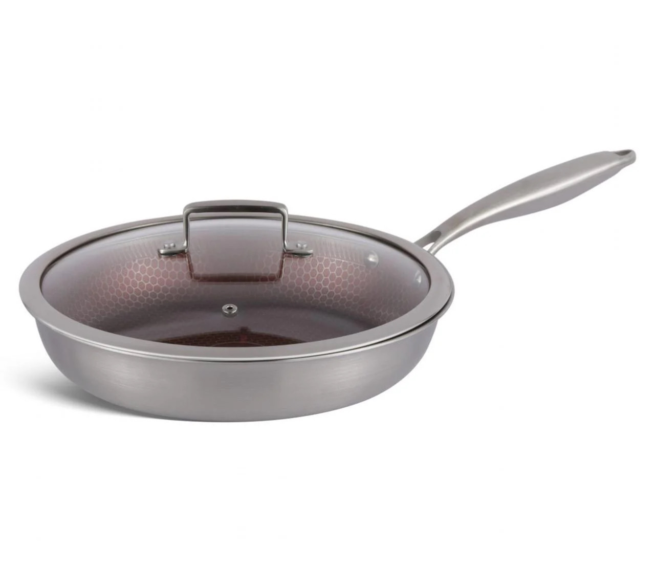 Сковорідка з кришкою н/ж 22x4,8 см