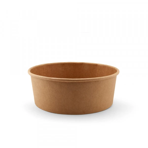 Контейнер паперовий для салату Крафт 1300мл d-184 h-60 50шт/уп (6)