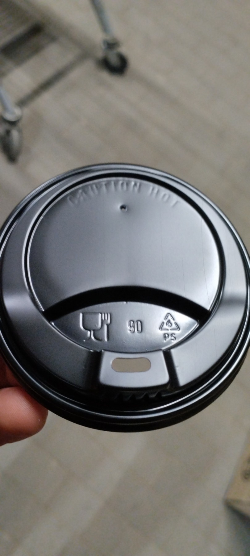 Кришка п/стаканів №90 50шт/уп (24)  ЧОРНА