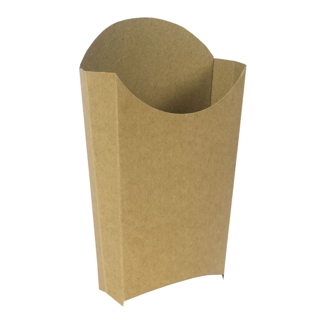 Упаковка для картоплі-фрі Midi (50шт) крафт 145*95*43 мм  (15)