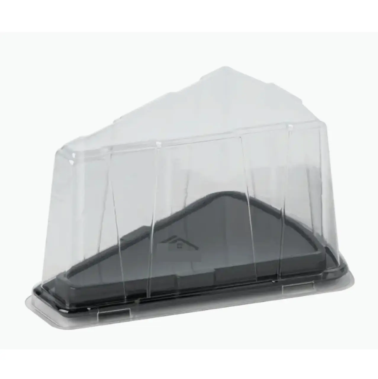 Контейнер з кришкою трикутний чорний для тортиків