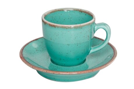 Чашка кавова 80 мл з блюдцем 120 мм  "Seasons Turquoise "