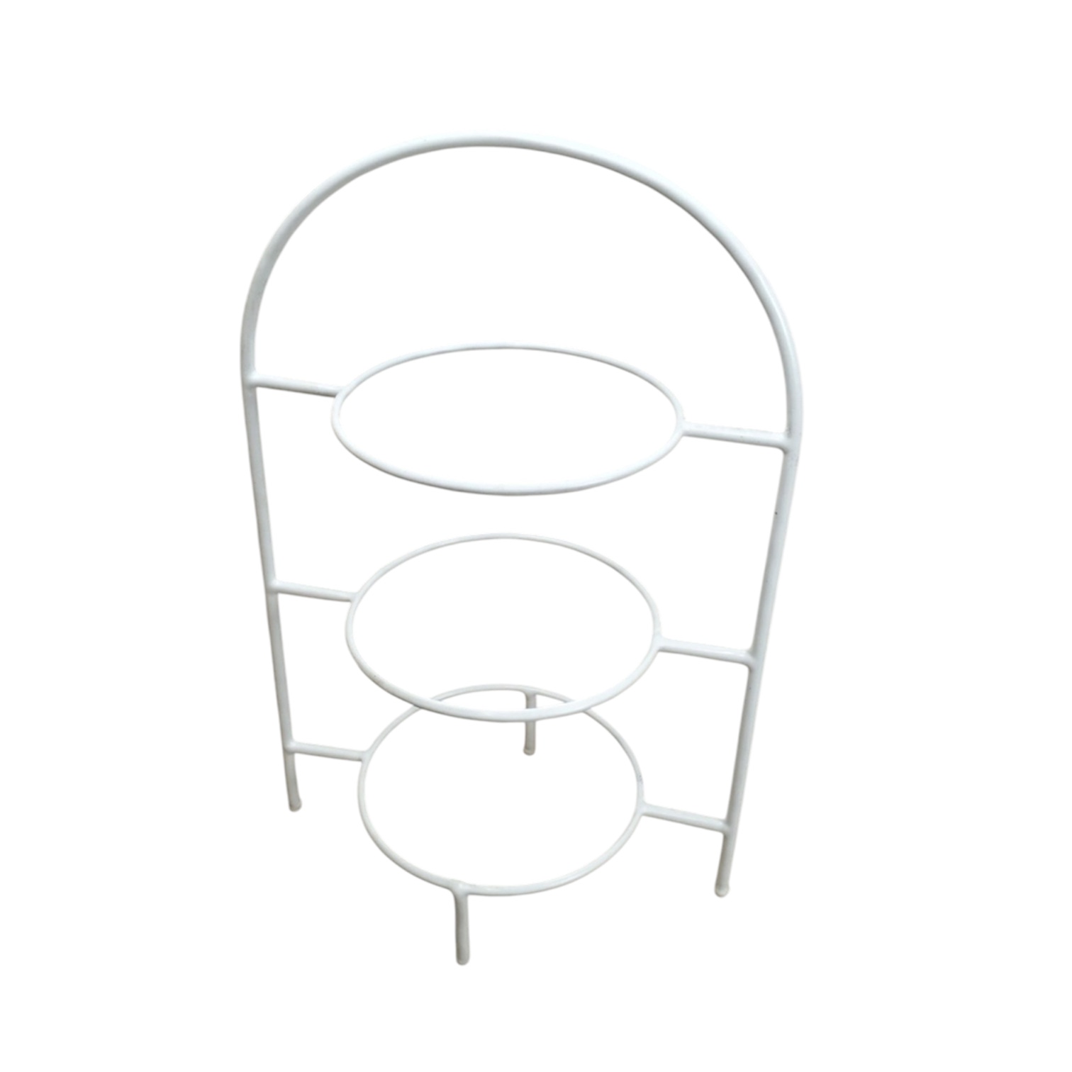 Підставка під тарілки трьохярусна біла