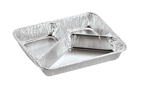 Контейнер з харч. алюм. фольги 3-х секційні 190/280/360мл 227*177*30мм (100шт/уп)
