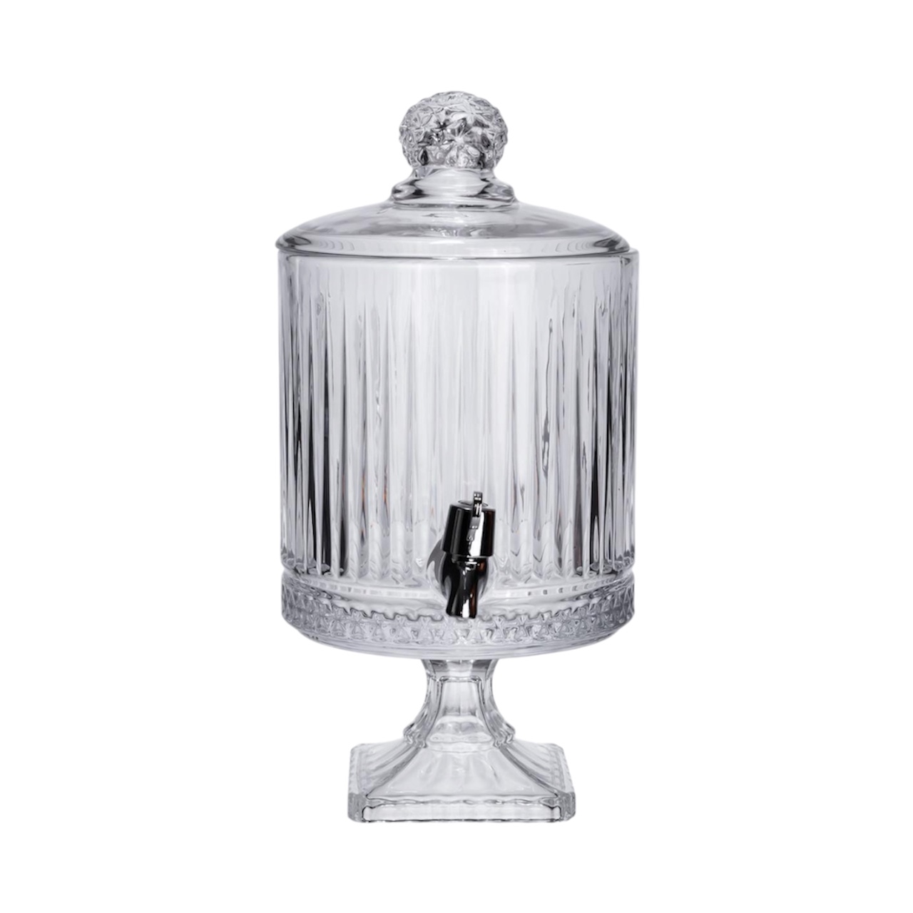 Лимонадниця з краном на ніжці 4.5 л із товстого скла