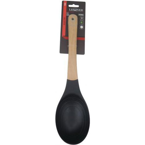 Lessner.Black Pro New.Ложка кухарська нейлонова з дерев'яною ручкою