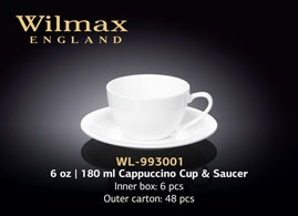Wilmax.Чашка чайна&блюдце 180мл