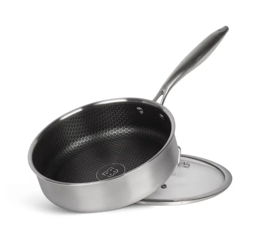 Сковорідка глибока з кришкою н/ж 24x7 см