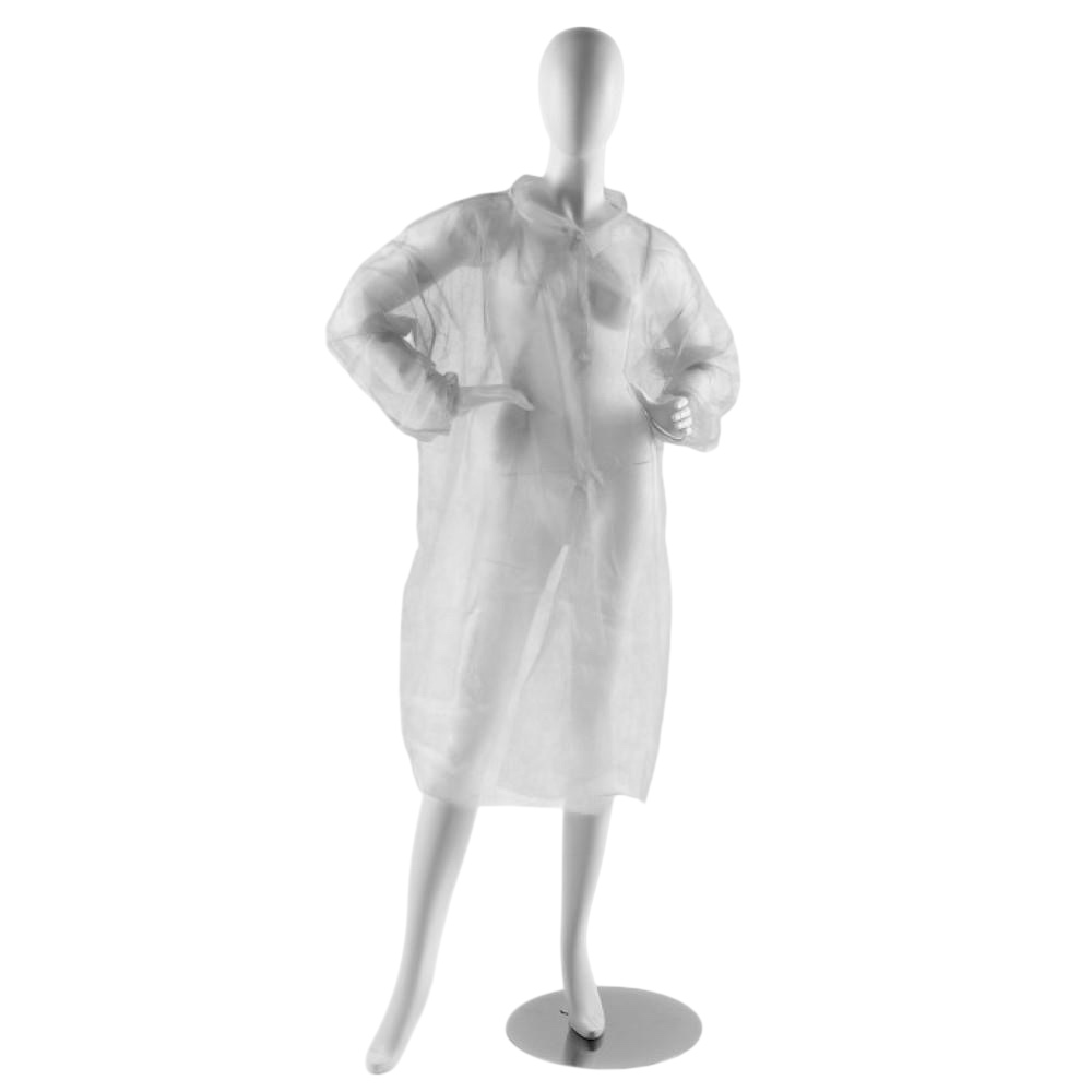 Халат нетканий лабораторний L білий 10шт/уп (10)