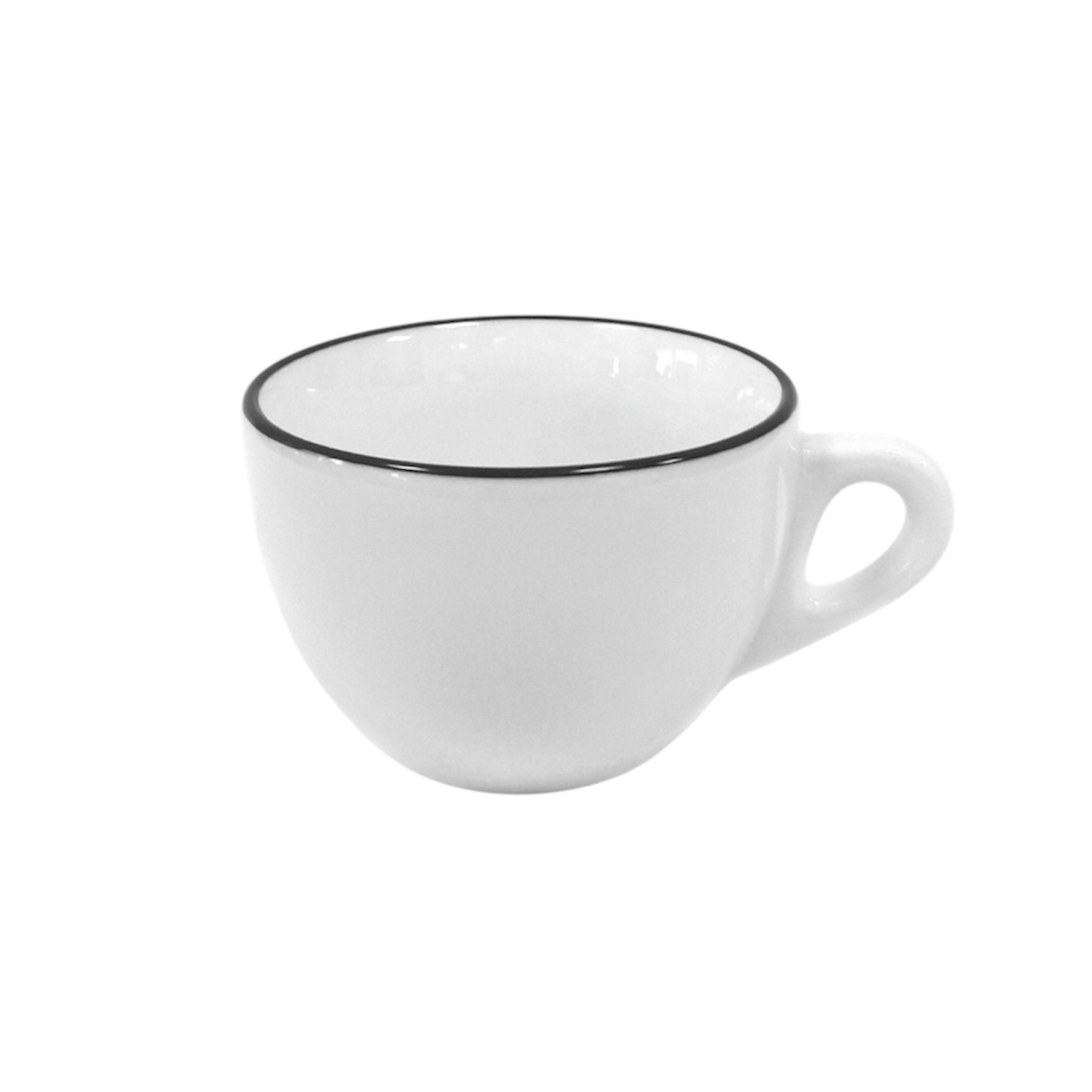 Чашка Ancap Verona Colored Rims Black 260 мл